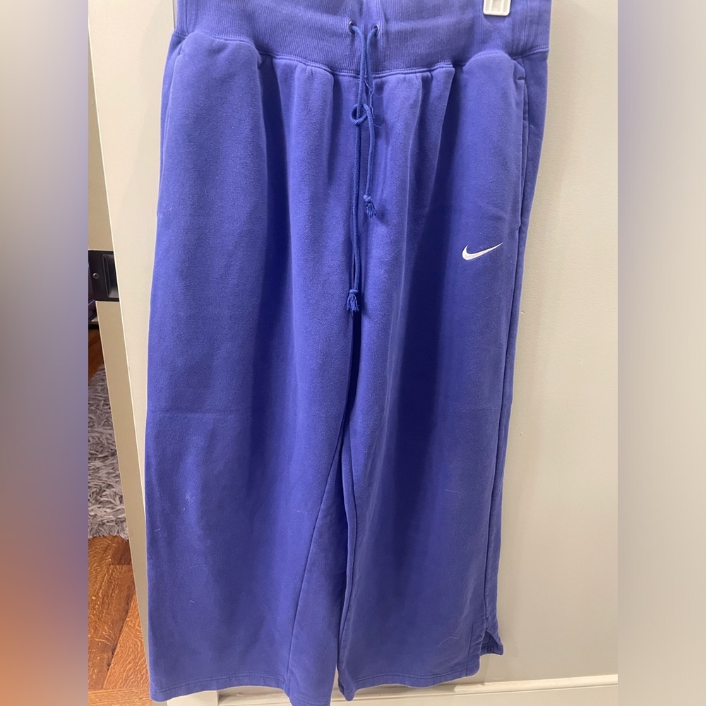 NIKE purple wide leg sweatpants